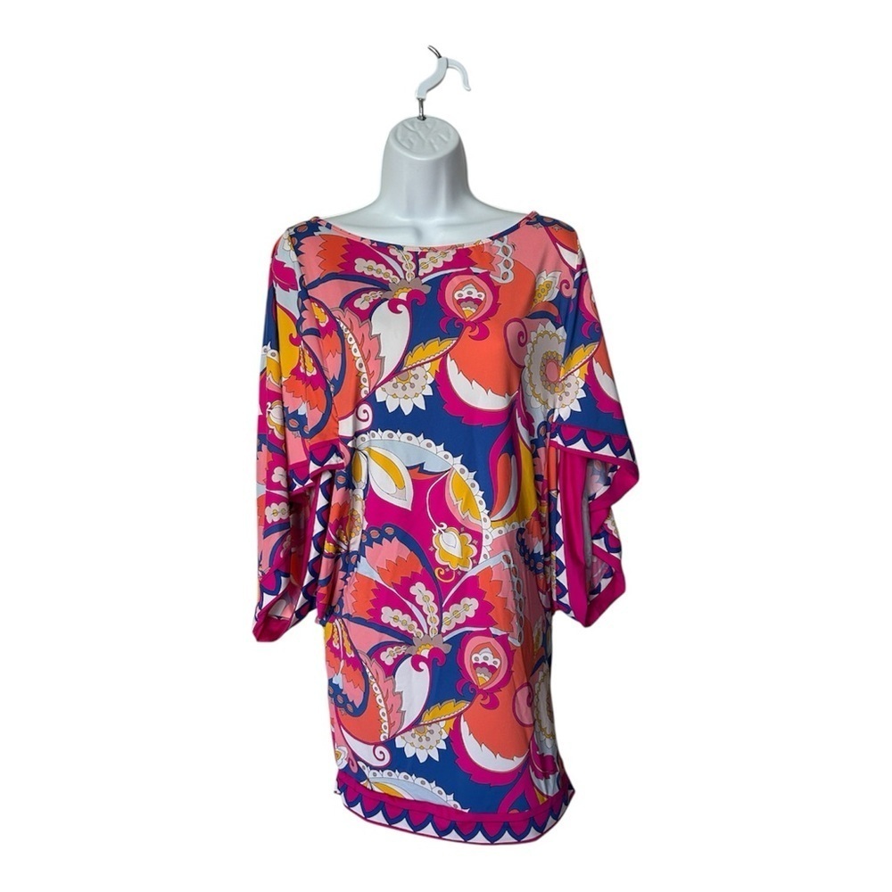 Trina Turk Sevilla Colorful Floral Swim Cover-Up Excellent Size S - Picture 8 of 10